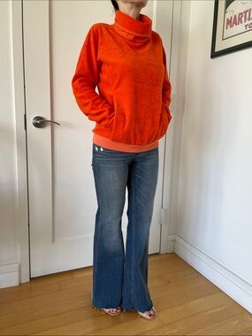 Kenzo Women's Orange Cowl/Turtleneck Fleece